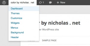 wordpress menu